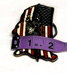 Eagle Over USA & Flag Belt Buckle #1926 Great American Buckle Co. ~ (1989)