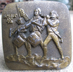Spirit of 76 Brass Belt Buckle by Indiana Metal Craft 1976 No.2004