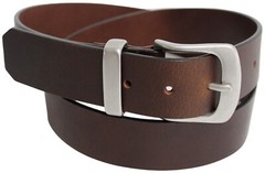Solid Brass Buckle and Keeper Quality Full Grain Genuine Leather Belt. No: 41004