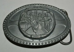 2015 Heart of Zachary Cape Canaveral Energy Center Award Silver Tone Belt Buckle