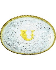 Montana Silversmiths Engraved Initial U Western Belt Buckle – 700U
