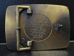 Curtis Machine Co Dodge City Kansas KS Boot Hill Cemetary Brass Belt Buckle 1978