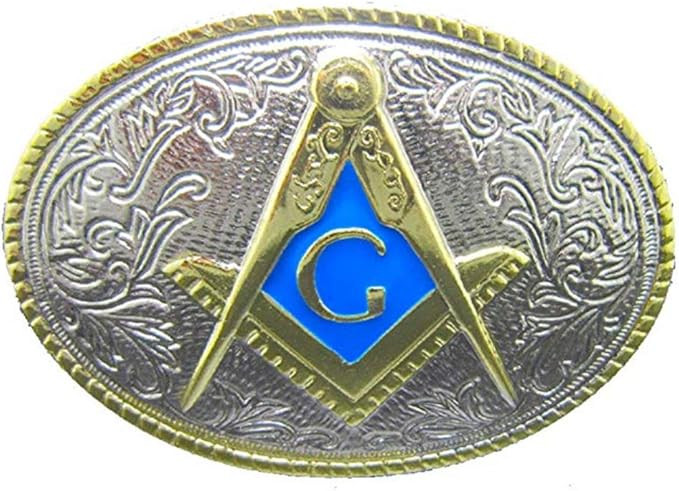 High Key Men&rsquo;s Polished Masonic Freemason Belt Buckle