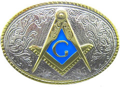 High Key Men&rsquo;s Polished Masonic Freemason Belt Buckle