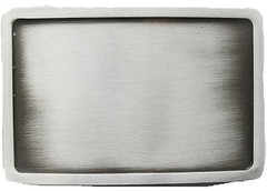 Antique Brushed Silver Rectangle Blank Belt Buckle for Engraving also US Stock