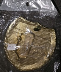 Interstate 610 Shield Metal Belt Buckle Gold Tone Iced Out Rhinestone Accessory