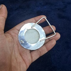 Handmade Belt Buckle Natural Scolecite Gemstone Western Belt Buckle For Men