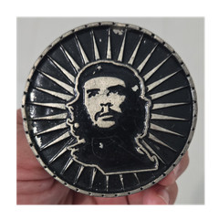 Mobtown 2005 Round Portrait Belt Buckle Metal Clip Fits 1.5 in CheGuevara