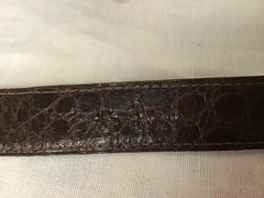 Yacare Industrias Argentinas Belt. Metal Buckle Genuine Alligator Skin 46” x1”