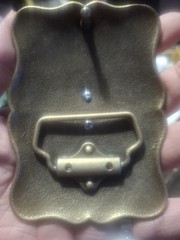 Men&rsquo;s Belt Buckle &lsquo;Cowboy Prayer,&rsquo; Brass with Silver Tone Cowboy, Horse & Cross