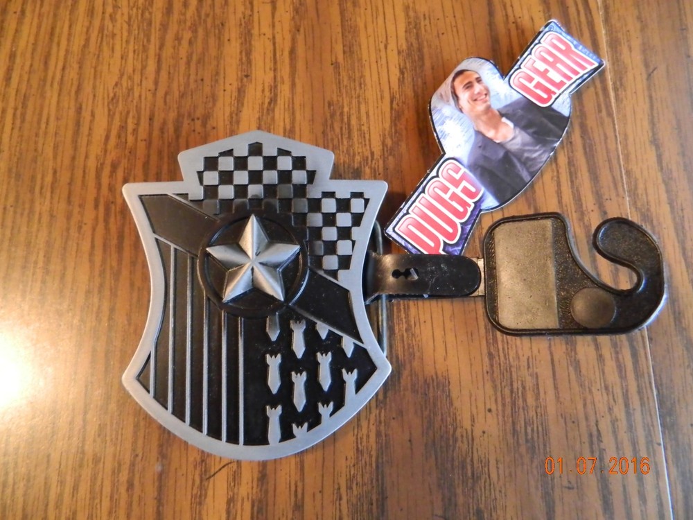 NWT-Solid Metal NAUTICAL STAR CREST and SHIELD METAL BELT BUCKLE by PUGS GEAR