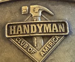Handyman Club Of America Life Member Tool Shop Carpenter Mens Brass Belt Buckle