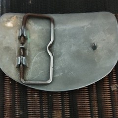 Raleigh Silver Metal Western Belt Buckle Truck Graphic 1.5in