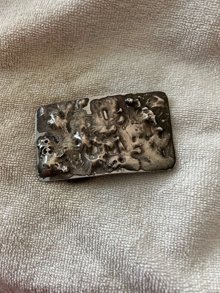 Vintage Modern Modernist Abstract Belt Buckle Brutalist