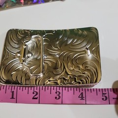 Rooster Western Belt Buckle Rose Tone And Silver Rare Piece With Details Cowboy
