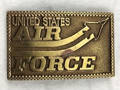vintage 80s US AIR FORCE BELT BUCKLE usaf military us army