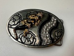 Gecko Lizard Salamander Multi Colored Jeweled Unique Animal Theme Belt Buckle