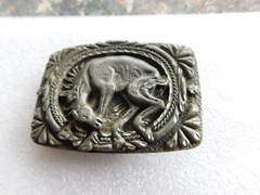 Vintage 1992 Ege Wild Horse Bronco Rodeo Belt Buckle