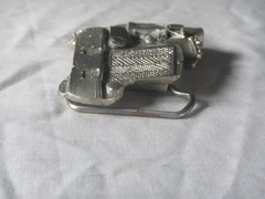 trucker semi tractor trailer truck pewter belt buckle