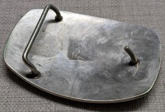 vintage ELK belt buckle HANDCRAFTED german silver WESTERN inlay ENGRAVED cowboy