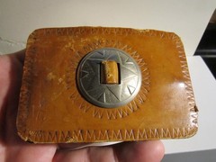 VINTAGE HAND TOOLED LEATHER BELT BUCKLE LARGE – GW-26