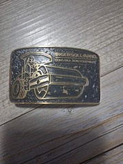 INGERSOLL RAND BELT BUCKLE CONSTRUCTION EQUIPMENT APC SOLID BRONZE ROLLER PAVER.