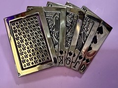 Royal Straight Flush Casino Poker Gambling Spinning Reversible Ace Belt Buckle