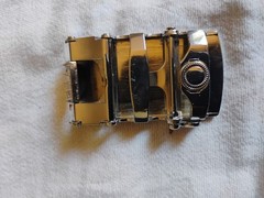 Rare vintage Men Louis Vuitton Rachet Belt Buckle black silver logo LV
