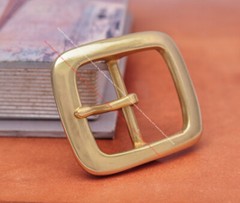 SOLID BRASS QUALITY HEAVY CENTER BAR LEATHERCRAFT BELT BUCKLE REPLACEMENT 42MM