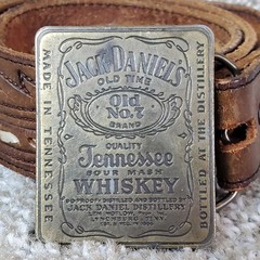 Jack Daniel&rsquo;s Old Time Old No. 7 Textan Belt Size 38 Brass Buckle