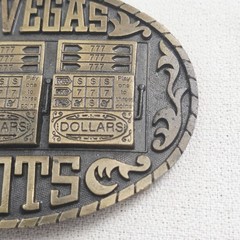 Belt Buckle – Pacific Brass and Buckle Indiana Metal Craft 1983 Las Vegas Slots