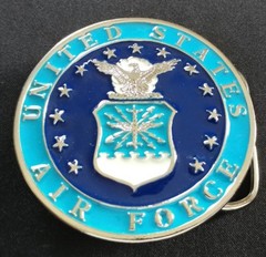 UNITED STATES AIR FORCE EAGLE SHIELD STARS MILITARY VETERAN BELT BUCKLE USA MADE