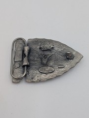 Siskiyou 1992 Enamel Buffalo Skull Belt Buckle Pewter black Color USA Made