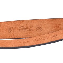 renwoxing Men&rsquo;s Genuine Leather Belt – 3.8cm 40&Prime;-42&Prime; Waist Adjustable, Black
