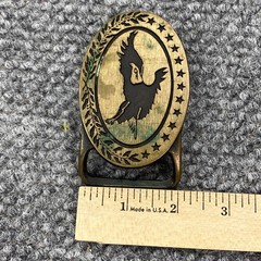 Vintage Tech Ether Guild Bald Eagle Belt Buckle Solid Brass USA Patriotic 70s