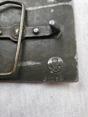 Bergamot Brass Works Belt buckle B-132 Flag American History From 70s S~70x60mm