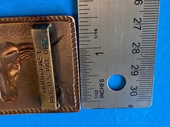 Vintage Longhorn Bull Cowboy Horse Pony Rider Western Style Belt Buckle