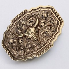 Bull Heads Western Belt Buckle Animal Steer Head Cowboy Belt Buckle for Women