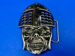 Knights Helmet & Skull Belt Buckle Medieval Armor Design Belt Buckle