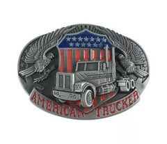 American Trucker Western Belt Buckle