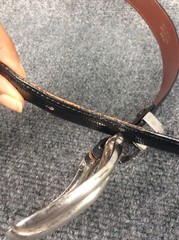 Custom Made sterling Silver 925 Buckle Billy Martin’s Lizard Leather belt