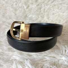 Louis Vuitton Pre-Owned Belt Black Gold Epi