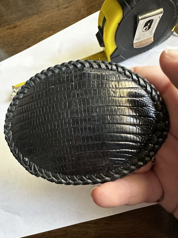 Black Lizard Skin Handcrafted Belt Buckle