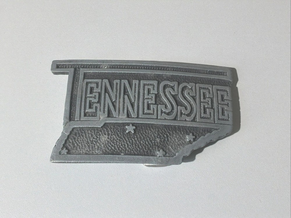 VTG DIX LEATHER CO. METAL BELT BUCKLE TENNESSEE