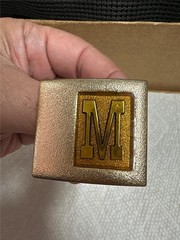 Vintage Lee Jeans M Initial Belt Buckle