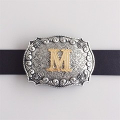 Western Initial Letter M Belt Buckle Gurtelschnalle also Stock in US