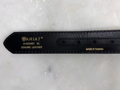 New Ariat Black Western Belt A1523401 XL 2007 Limited Edition Buckle Origional