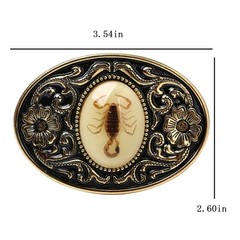 Scorpion Vintage Style Cowboy Antique Scorpion Belt Buckle Glow in dark New