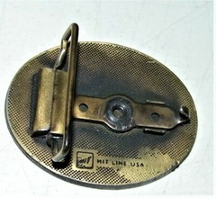 Vintage Hit Line Corporate Brass Belt Buckle R B & W Rockfalls Plant 75 Years EC