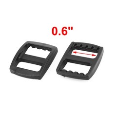 Travel Plastic Adjustable Backpack Glide Buckle Black 15mm Strap Width 12pcs